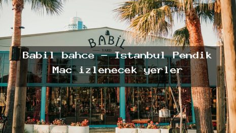 Babil bahçe – İstanbul Pendik Maç izlenecek yerler