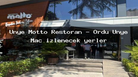Ünye Motto Restoran – Ordu Ünye Maç izlenecek yerler