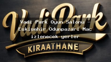 Vadi Park Oyun Salonu – Eskişehir Odunpazarı Maç izlenecek yerler