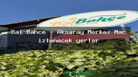 Bal Bahçe – Aksaray Merkez Maç izlenecek yerler