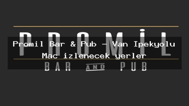 Promil Bar & Pub – Van İpekyolu Maç izlenecek yerler